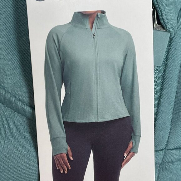 Jockey Womens Turquoise Full-Zip Jacket XXL Activewear Lightweight NWT 6537 - Picture 4 of 9